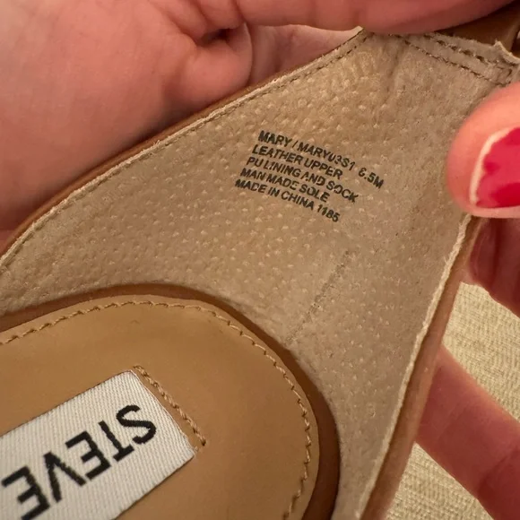 Steve Madden Mary Wedge Cognac Leather - Picture 6 of 6